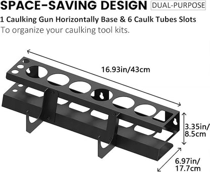  Support Porte-Tube À Graisse Mural | Rack De Rangement Pour Outils Tubulaires - Support Adhésif Mural,Pour Industrie, Maison, Garage, Atelier, Cabanon, Abri De Jardin, Entrepôt, Dépôt Et Le Stockage