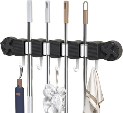  Générique Support Murale Pour Balai, Range-Balai Avec Ventouse Pour Cuisine, Organisateur Gain De Place Pour Outils De Ménage Et Jardin Maison Appartement