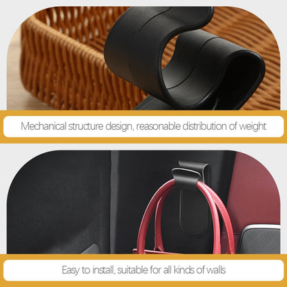  Ciieeo Lot De 6 Crochets Adhésifs Muraux En Plastique Noir Coins Arrondis Pour Suspendre Paquet Et Petits Objets, Montage Sans Perçage, Pour Usage Quotidien Et Derrière Les Portes
