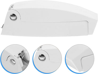  STOBAZA Loquet De Porte De Remorque Blanc En ABS, Crochet De Trappe De VR Pliable Et Caché, 2 Pièces, Crochet Pour Porte Latérale De Caravane Et Remorque