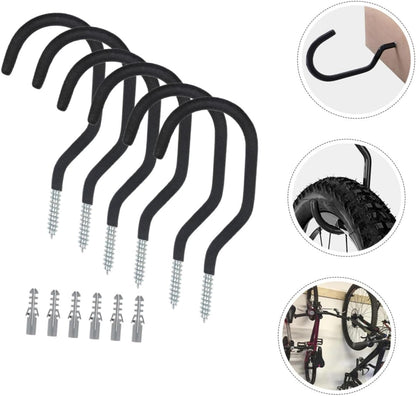  Gatuida 6 Pièces Crochets Suspendus Pour Accroches De Garage Acier Galvanisé Support Robuste Avec Tubes Et Sangles Suspension Sécurisée Pour Rangement Des Vélos