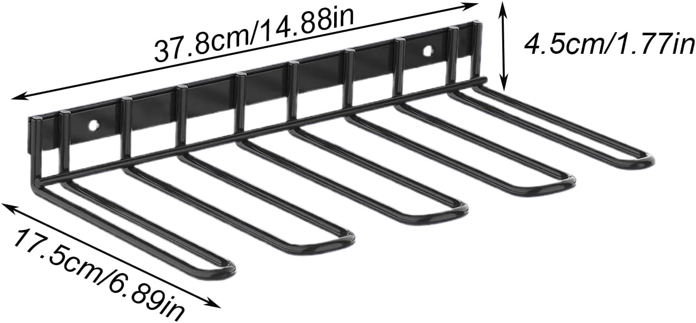  Générique Cordless Drill Holder, Black Iron Wall Mount, Power Tool Organizer, Heavy Duty Battery Tool Rack, Thickened Construction, Space Saving Design, Garage, Workshop, Shed