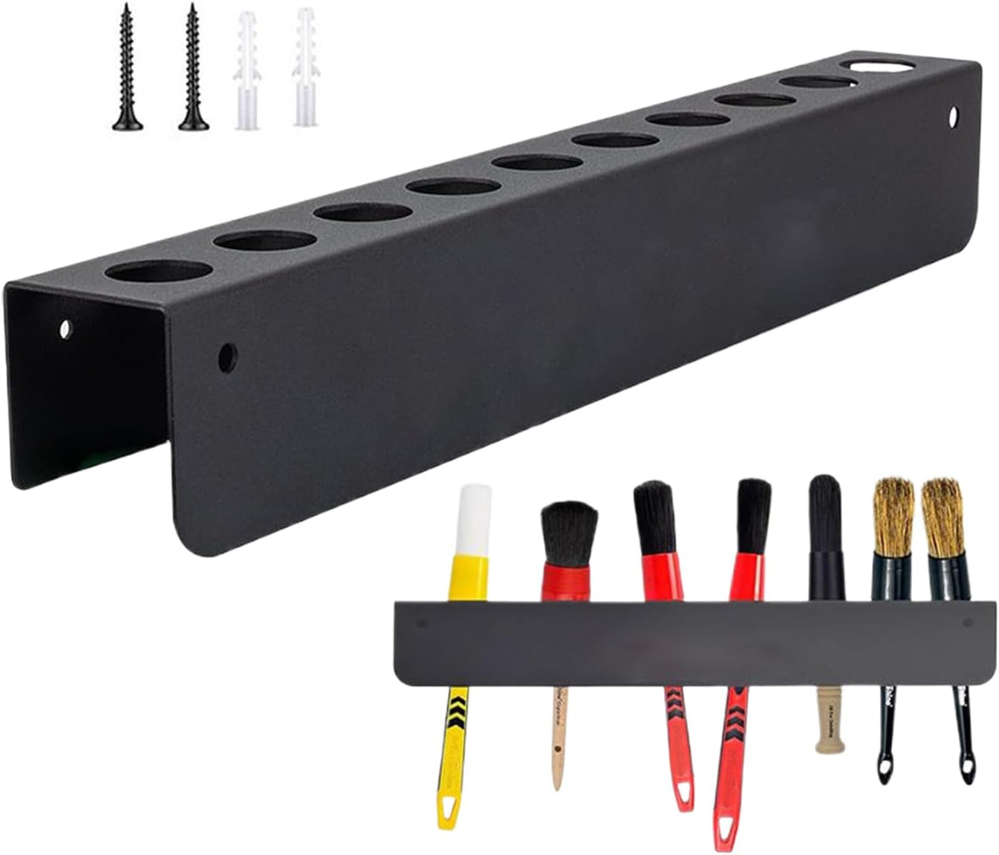 Organisateur De Brosses De Détail Auto - Support Murale D'organisation Pour Détail Auto,Fournitures D'Entretien Pour Espaces Intérieurs Extérieurs Véhicules Remises