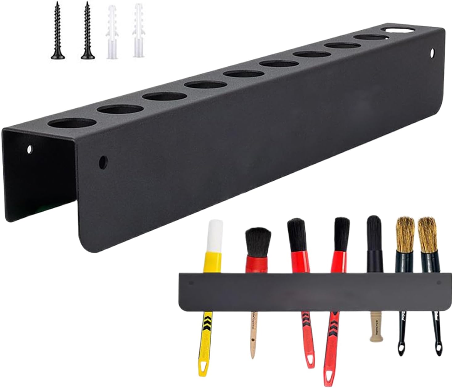  Organisateur De Brosses De Détail Auto - Support Murale D'organisation Pour Détail Auto,Fournitures D'Entretien Pour Espaces Intérieurs Extérieurs Véhicules Remises