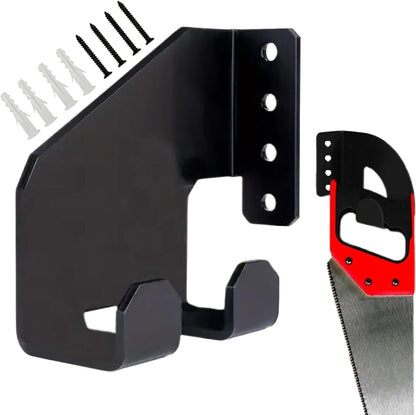  Générique Chainsaw Holder, Heavy-Duty Pot Storage, Garden Tool Organizer Rack, Space-Saving Garage Wall Storage For Chainsaws, Shovels, Oil Pots, And Workshop Equipment, 420g, Black