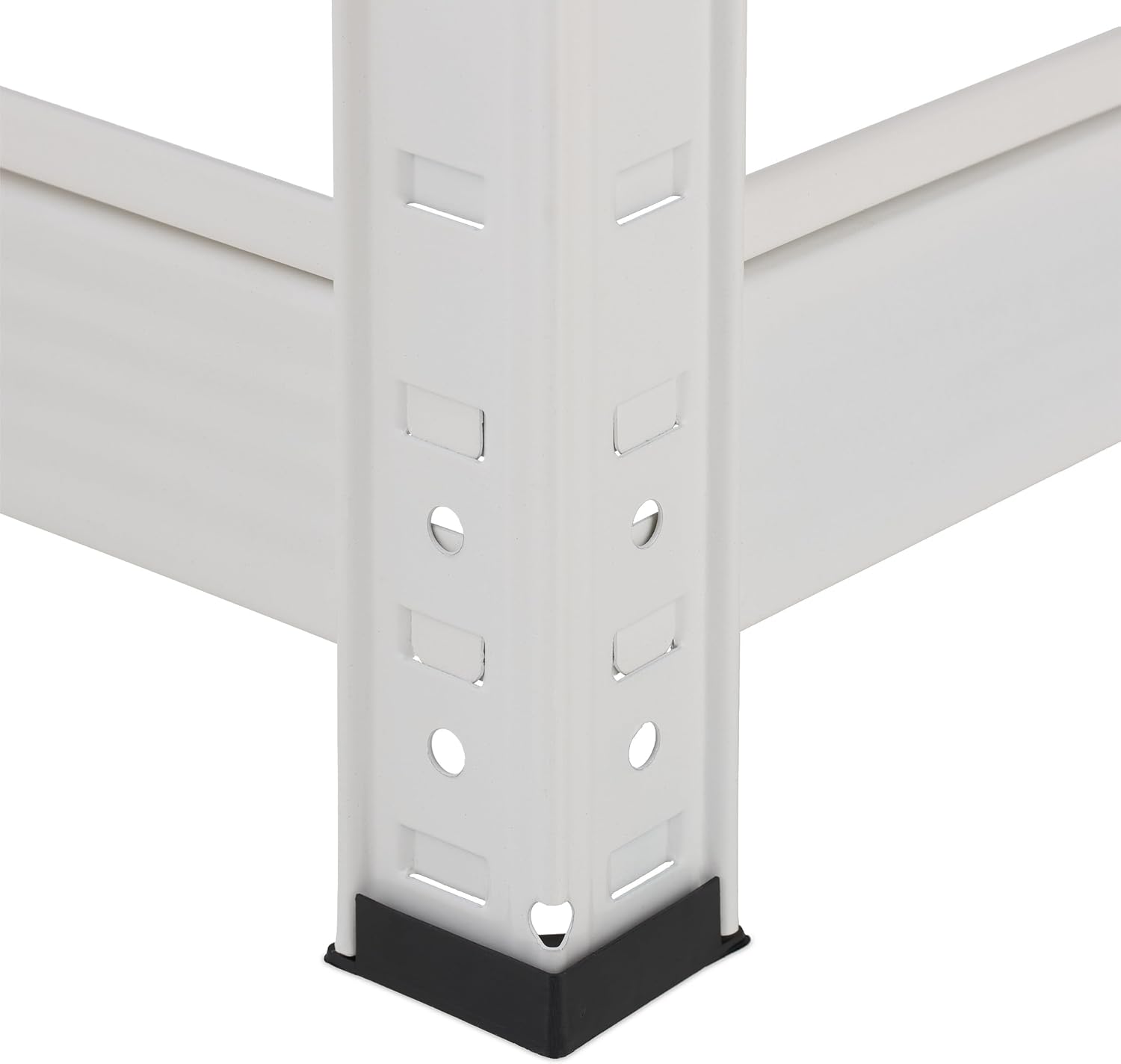  Relaxdays Étagère Lourde 875 Kg, 5 Niveaux, Emboîtable, Blanc/Marron, 60x100x200 Cm Pour Cave Et Garage