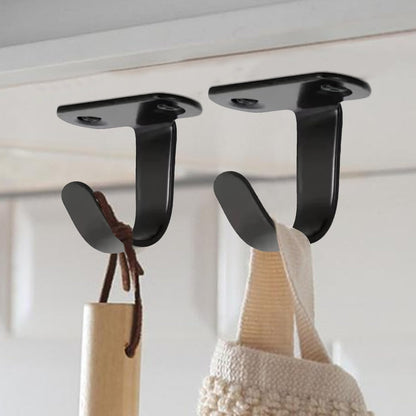 GENERIC Pendentifs Sous L'étagère - Organisateur Solide Et Durable 5 Pièces Sans Perçage - Pendentifs De Tasse Sous étagère Et Crochets à Serviette, Pour Sac à Dos Clés, Parapluie, Outils Accessoires Cuisine
