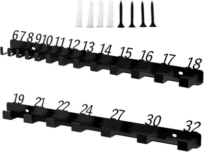  Porte-outils, Organisateur D'outils Mural, Construction En Acier Robuste, Fentes Multiples Pour Tournevis, Marteaux Et Clés, Conception Peu Encombrante, Installation Facile, Finition Résistante à La R
