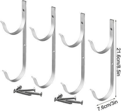  Crochets Équipement Piscine,Organisateur De Bord De Bassin À Charge Élevée | Support Équipement Bassin - Pour Râteaux Épuisettes Filets Brosses Outils, Accessoires Mur Rampe Perches Télescopiques
