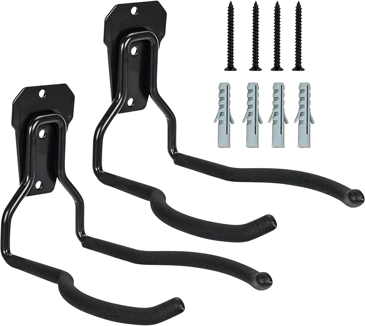  Générique Porte-Outils De Jardin Mural | Support D'Outils Noir Antirouille - Suspension Pour Outils | Organisateur Polyvalent Gain De Place Avec Crochets Pour Système De Rangement Mural De Garage