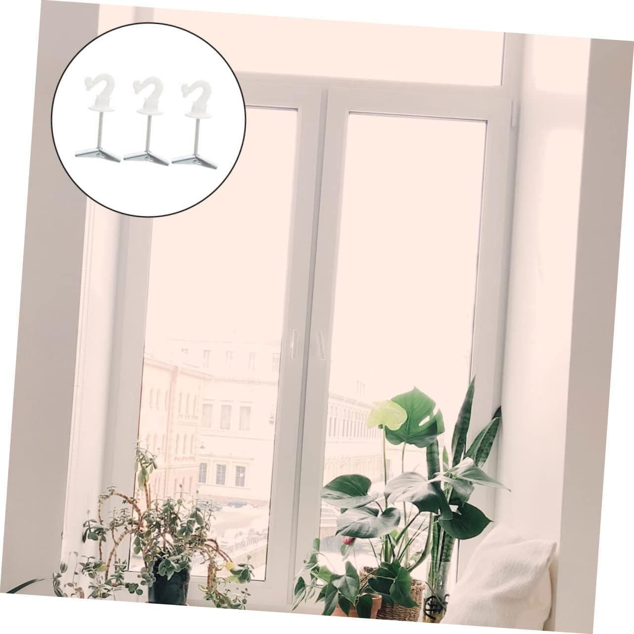  Cabilock Crochets De Plafond Pliables Pour Suspendre Lanternes Et Décorations Lot De 3 En Alliage De Zinc Blanc Supporte Objets Lourds Pour Entrepôt Et Boutique