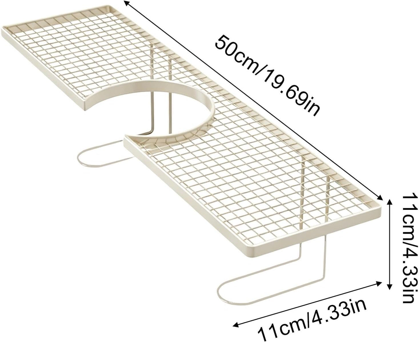 GENERIC Organiseur D'évier De Cuisine – Étagère De Vidange En Métal Sans Perçage, étagère De Rangement Pour Robinet Pour Comptoir De Cuisine, Maison, Appartement, Dortoir, Hôtel, Restaurant, Salle De Bain
