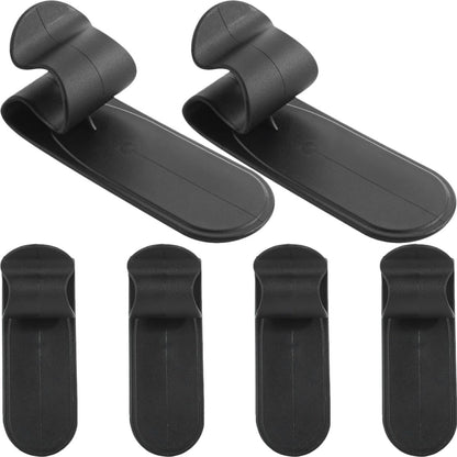  Ciieeo Lot De 6 Crochets Adhésifs Muraux En Plastique Noir Coins Arrondis Pour Suspendre Paquet Et Petits Objets, Montage Sans Perçage, Pour Usage Quotidien Et Derrière Les Portes