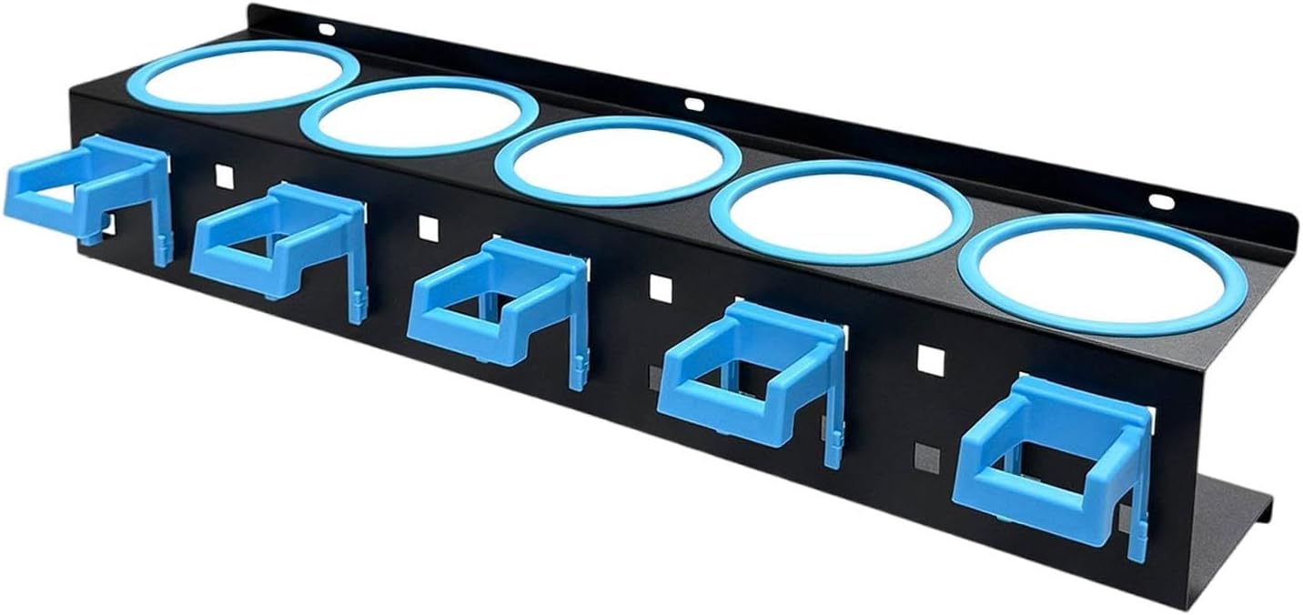  Porte-flacons Pulvérisateurs, étagère Murale Pour Flacons Pulvérisateurs, Organisateur Métallique, Kit Complet Avec Vis, En Acier Robuste, Idéal Pour, Noir 4 Trous