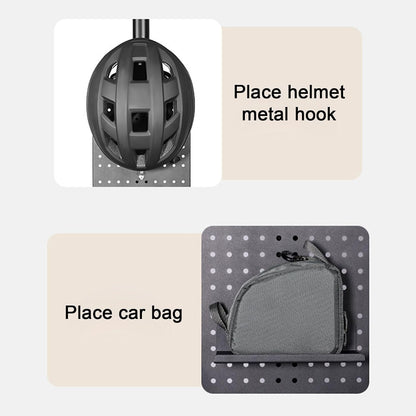  Support De Panneau Perforé En Aluminium, Support De Rangement Pour équipement De Vélo, Support De Casque De 45,7 X 30,5 Cm Avec Construction Solide, Organisateur En Avec Cadre Stable