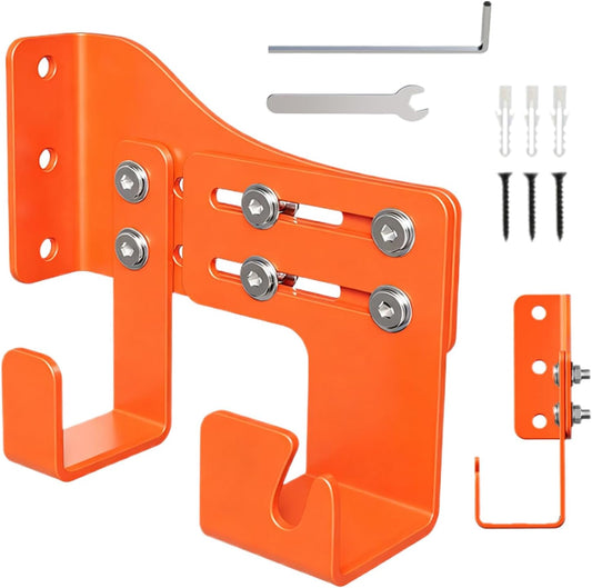 GENERIC Support Pour Tronçonneuse,Organisateur De Rangement À Usage Intensif Monté Au Mur,Organisateur De Tronçonneuse Pour Garage Avec Deux Crochets - Pour Les Accessoires Des Outils À Chaîne Destinés Au Jar