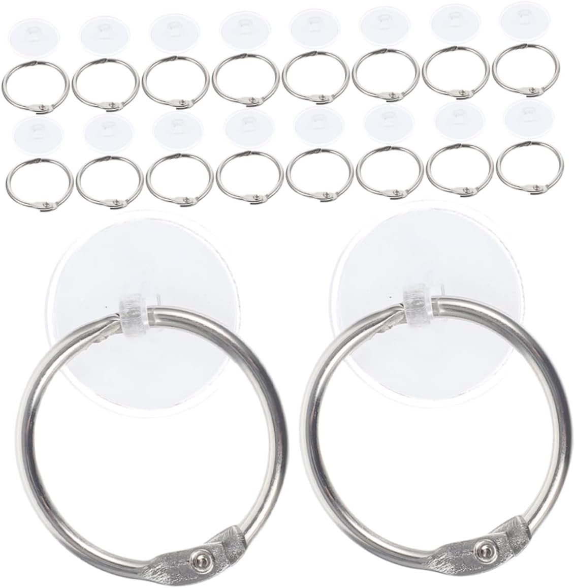  Cabilock 50 Ensembles Lot De Crochets Auto Adhésifs Pour Plafond Avec Anneaux De Fixation Supports Transparents Discrets Pour Décorations Légères Et Événements Festifs