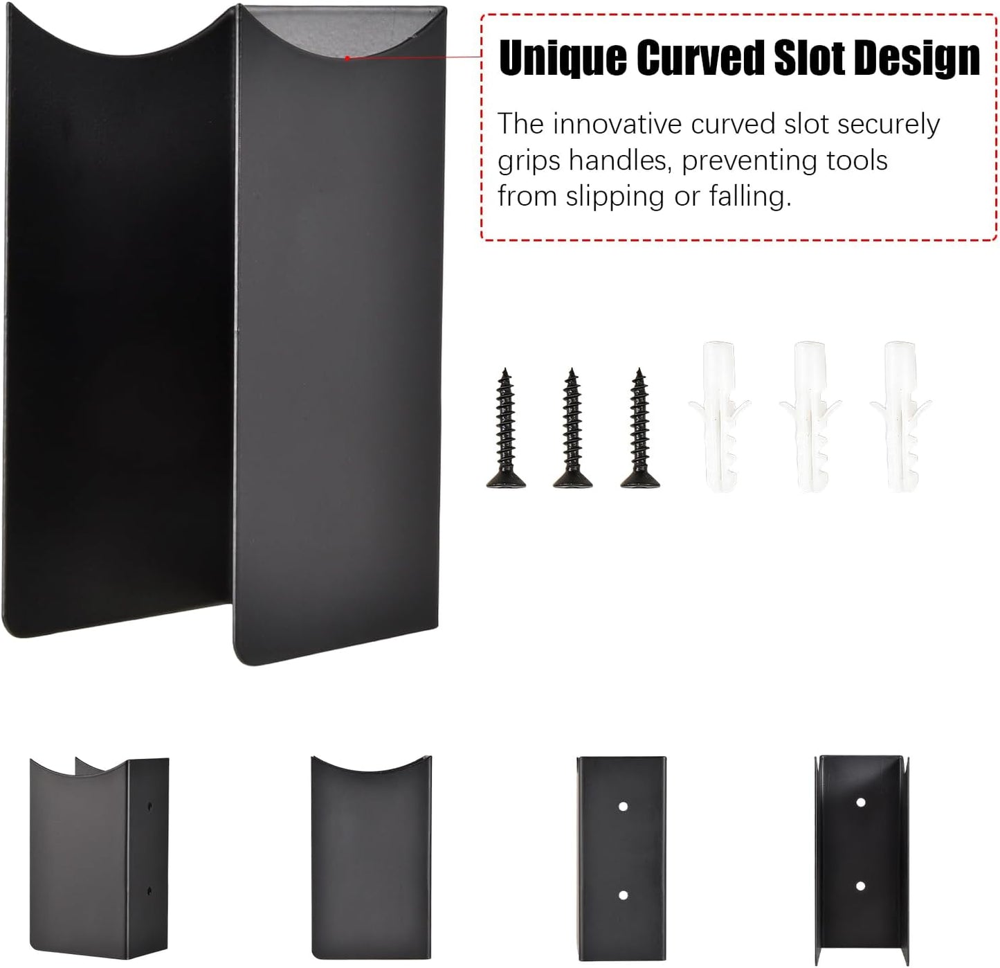 GENERIC Support Mural Pour Balai – Organiseur D'outils De Jardin, Cintre En Acier – Pour Buanderie, Appartement, Sous-sol, Cour, Maison, Cuisine