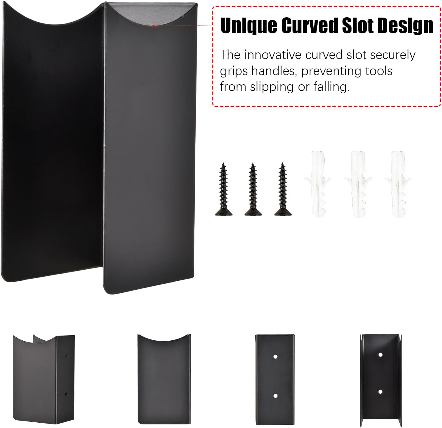 GENERIC Support Mural Pour Balai – Organiseur D'outils De Jardin, Cintre En Acier – Pour Buanderie, Appartement, Sous-sol, Cour, Maison, Cuisine