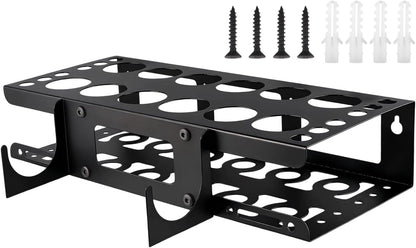  Support De Rangement Mural, Organisateur D'outils à 12 Emplacements, Support De Rangement Mural En Métal Avec Forte Capacité De Charge, Supports D'organisation D'atelier, Suport D'outils Peu