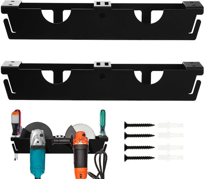 GENERIC Support Mural Pour Meuleuse D'angle - Tournevis - Outils électriques - Organiseur à 2 Emplacements Pour Atelier, établi Latéral, Panneau Perforé, Garage