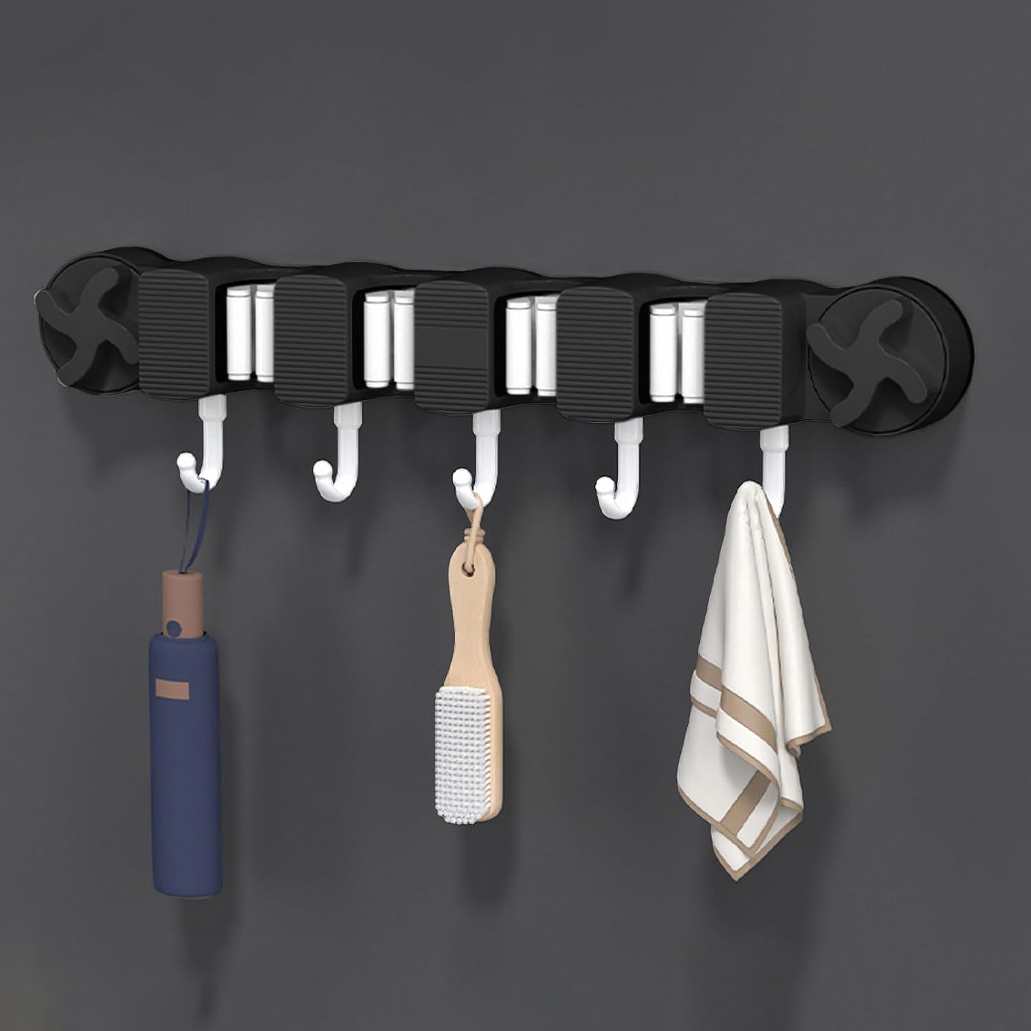  Générique Support Murale Pour Balai, Range-Balai Avec Ventouse Pour Cuisine, Organisateur Gain De Place Pour Outils De Ménage Et Jardin Maison Appartement