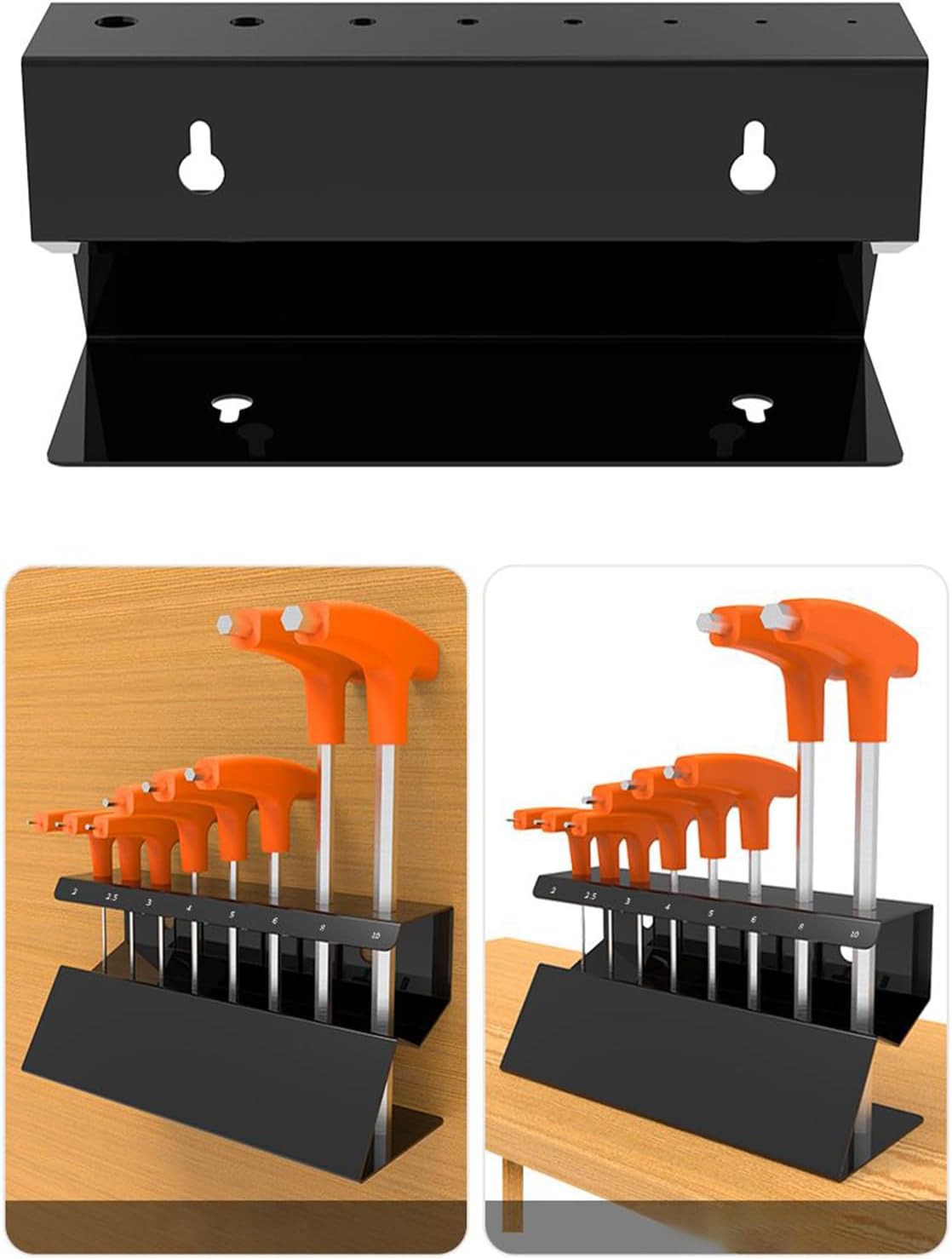  Generisch Porte-clés - Support Mural En Acier Inoxydable - Organisateur De Clés Vertical - Organisateur D'outils Multifonction - Pour Atelier, Maison, Dortoir, Atelier