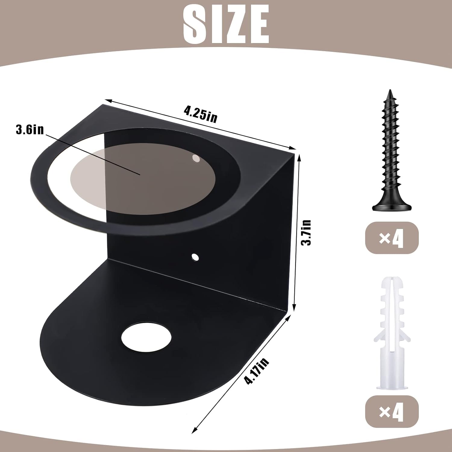  Gerrii Lot De 4 Supports Pour Flacons Pulvérisateurs En Acier Inoxydable Brossé Pour La Maison, Le Garage, Facile à Installer - Support Mural Pour Espace De Travail - Support Pour Bouteilles De