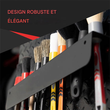  Organisateur De Brosses De Détail Auto - Support Murale D'organisation Pour Détail Auto,Fournitures D'Entretien Pour Espaces Intérieurs Extérieurs Véhicules Remises