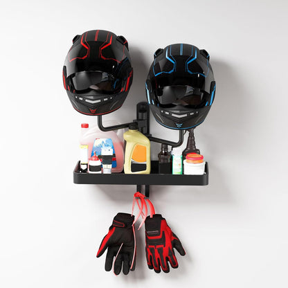  Helmet Holder, Motorcycle Hat Rack, Helmet Stand, Wall Mount Motorcycle Safety Hat Hook, Single And Double Heads Helmet Holder, Motorcycle Accessory Storage For Coats Hats