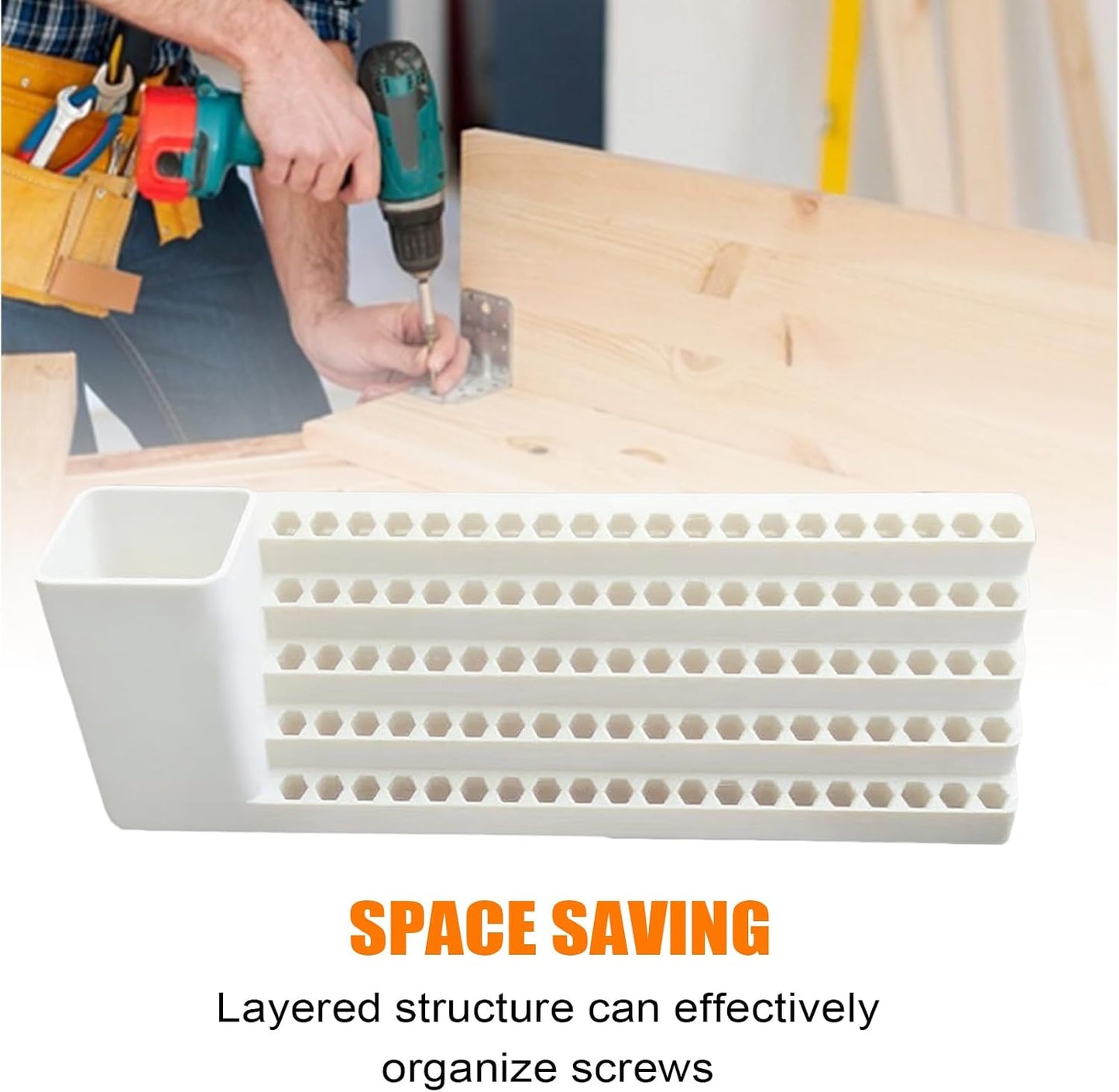 GENERIC Porte-tournevis | Support De Rangement Pour Embouts De Tournevis | Organiseur Mural Superposé Pour Mécanicien, électricien, Charpentier, Garage, Jardin, Maison, Sous-sol