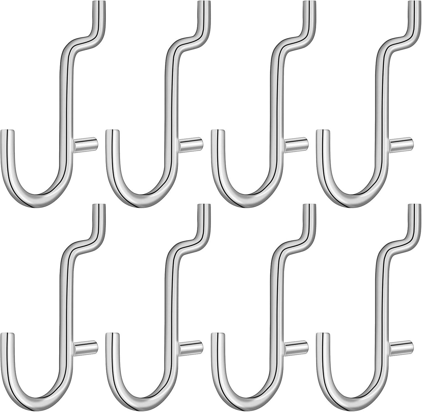  Healeved 20 Pièces Crochets En Acier Inoxydable Pour Organiser Outils Et Bijoux Accessoires Pratiques Pour Panneaux Perforés Argentés En Atelier Ou Supermarché