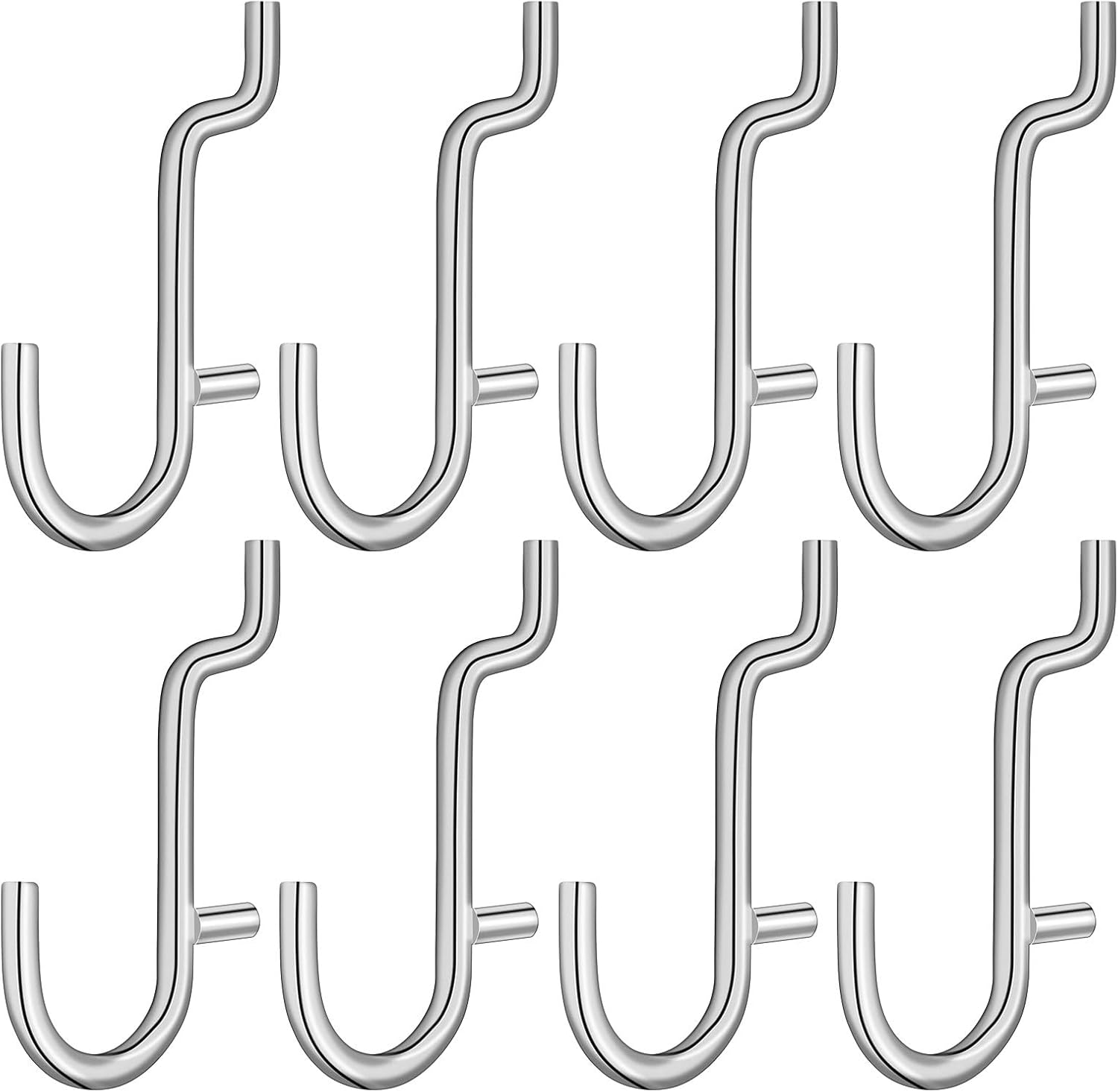  Healeved 20 Pièces Crochets En Acier Inoxydable Pour Organiser Outils Et Bijoux Accessoires Pratiques Pour Panneaux Perforés Argentés En Atelier Ou Supermarché