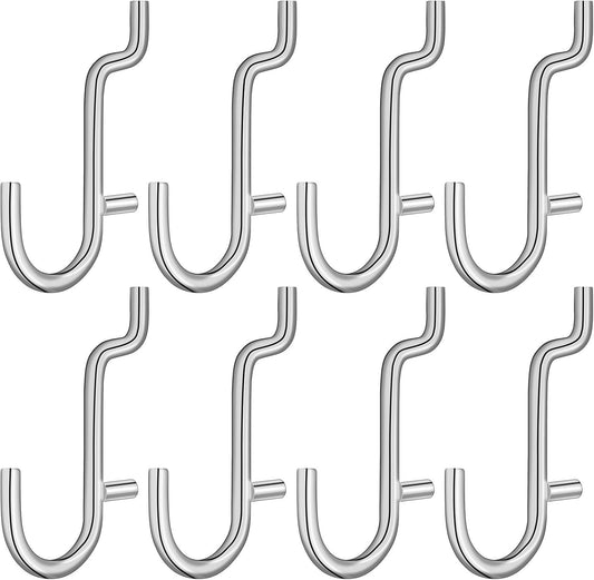  Healeved 20 Pièces Crochets En Acier Inoxydable Pour Organiser Outils Et Bijoux Accessoires Pratiques Pour Panneaux Perforés Argentés En Atelier Ou Supermarché