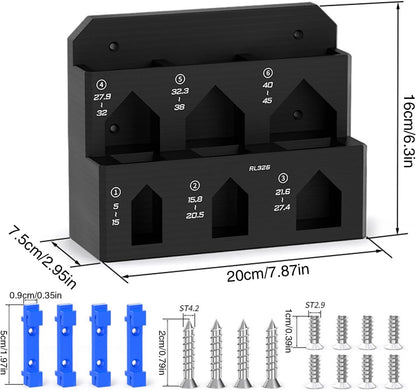  Générique Râtelier De Rangement Pour Outils,Organiseur à Fixation Murale - Fixation Pour Outil De Réparation Avec Pince - Pour établi, Garage, Abri De Jardin, Panneau Perforé, Maison,