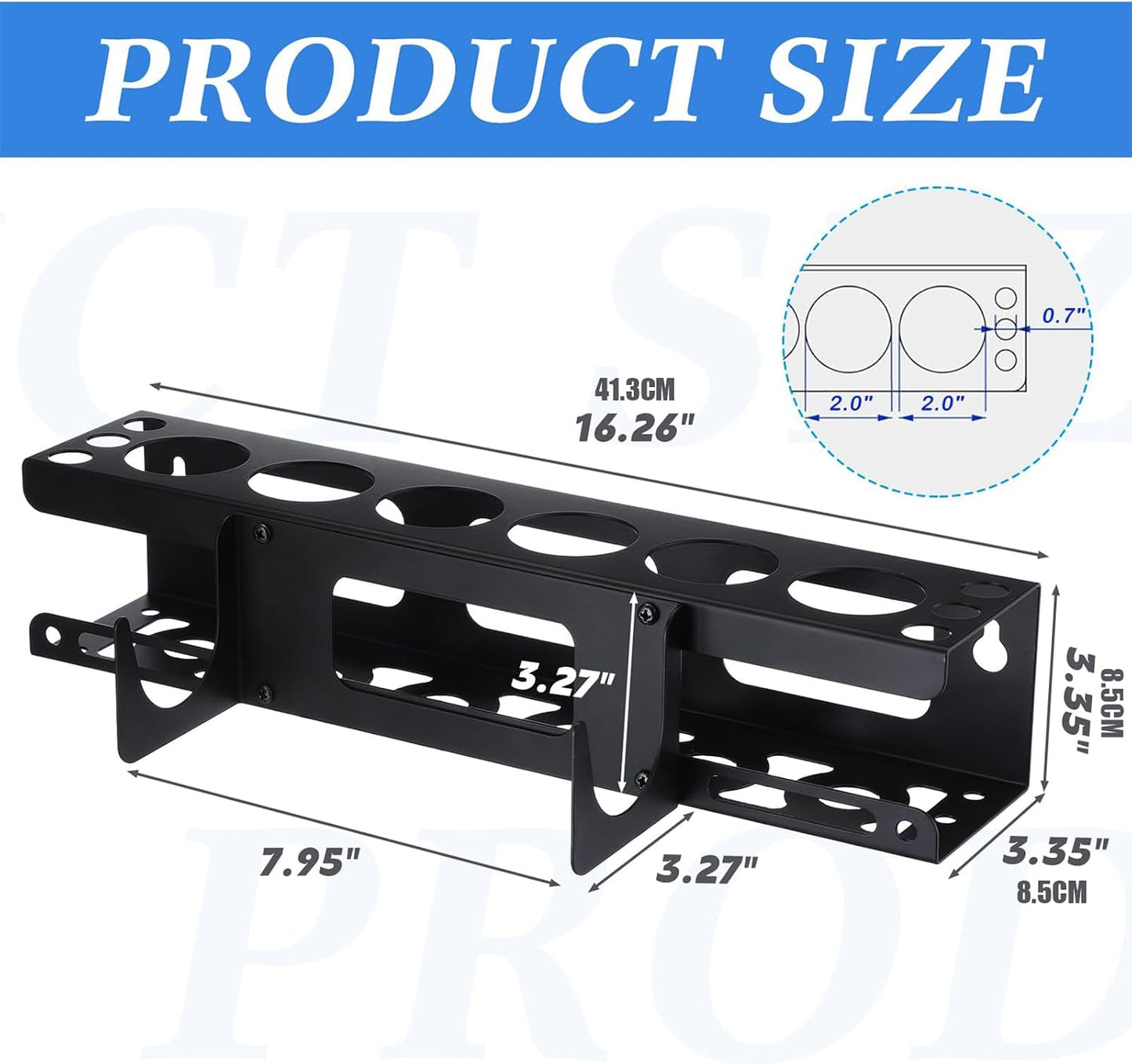 GENERIC Support De Calfeutrage à 6 Tubes – Support Mural En Métal Robuste Avec Outils – Installation En Acier Enduit Résistant Pour Atelier, Garage Et Cuisine