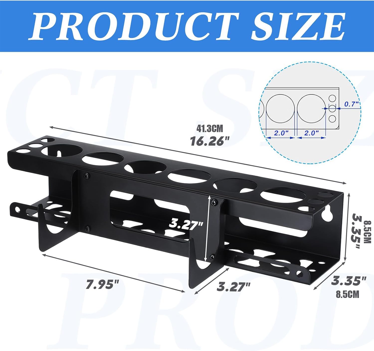 GENERIC Support De Calfeutrage à 6 Tubes – Support Mural En Métal Robuste Avec Outils – Installation En Acier Enduit Résistant Pour Atelier, Garage Et Cuisine