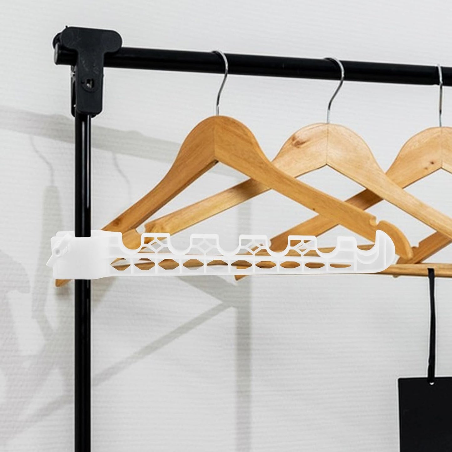  Artibetter Accessoire Aile Pliable Pour Portant à Vêtements En Plastique Blanc, Installation Sans Perçage, Gain De Place Pour Organisation Du Linge En Extérieur Ou Voyage