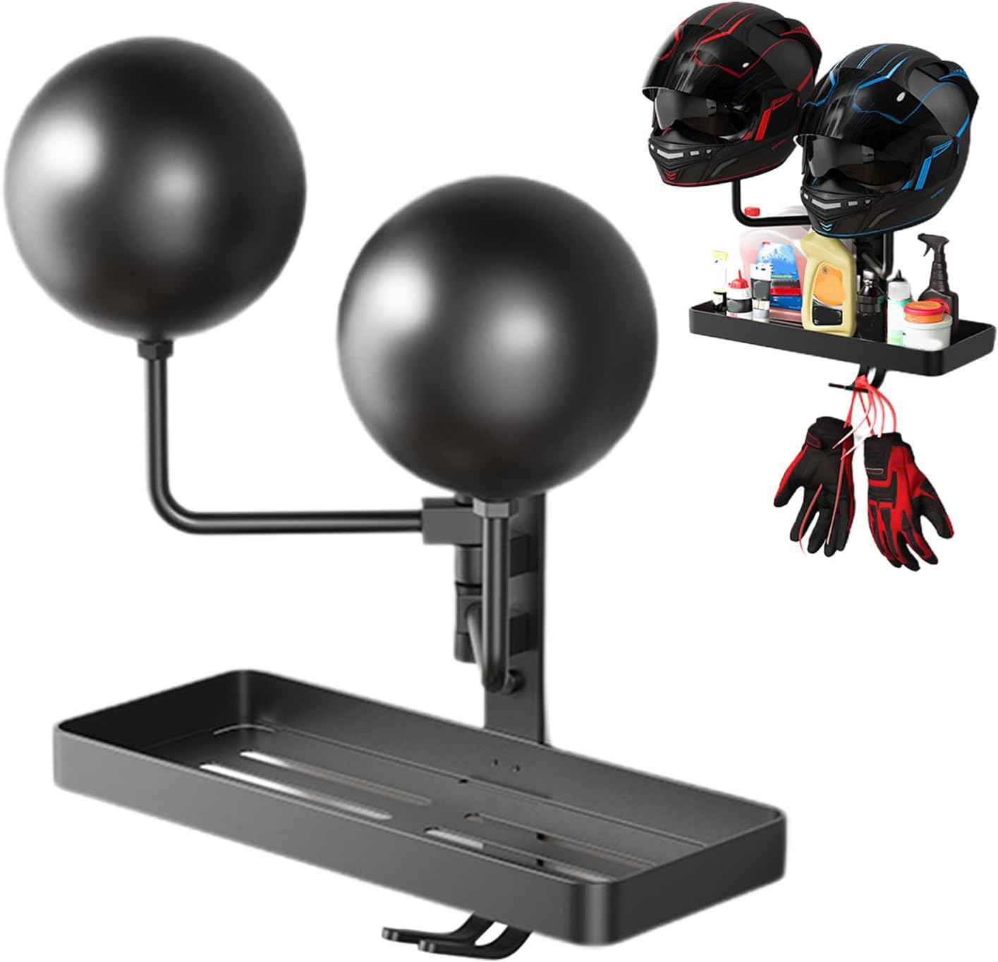  Motorcycle Safety Hat Holder, Motorcycle Safety Hat Stand, Safety Hat Rack Wall Mount, Motorcycle Gear Storage, Helmet And Gloves Holder, Motorcycle Gear Organizer With Wall Mount For Safety Hats