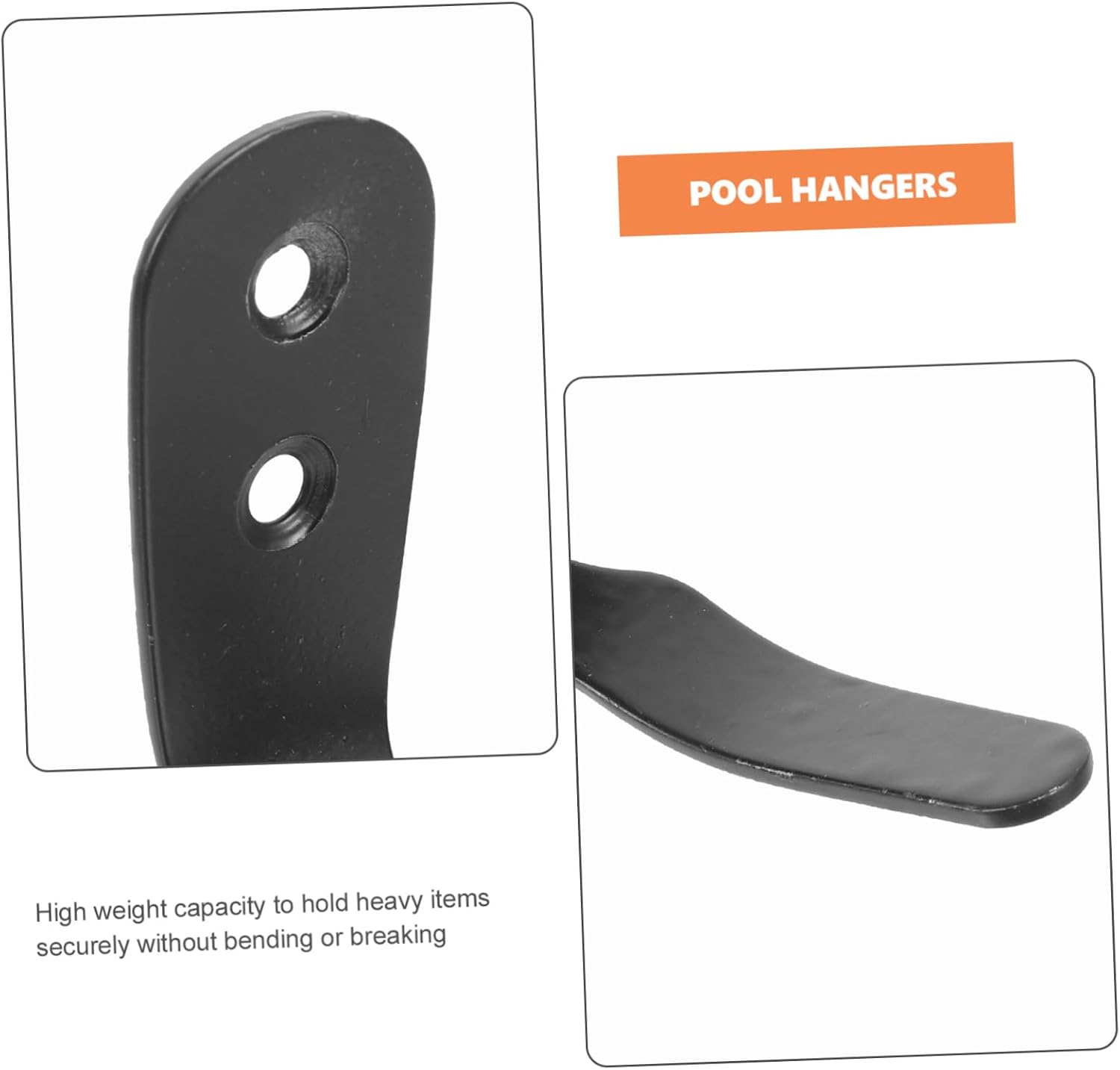  Toyvian Crochet Piscine En Acier Inoxydable Noir 4 Pièces Pour Rangement Extérieur Et Espace Piscine