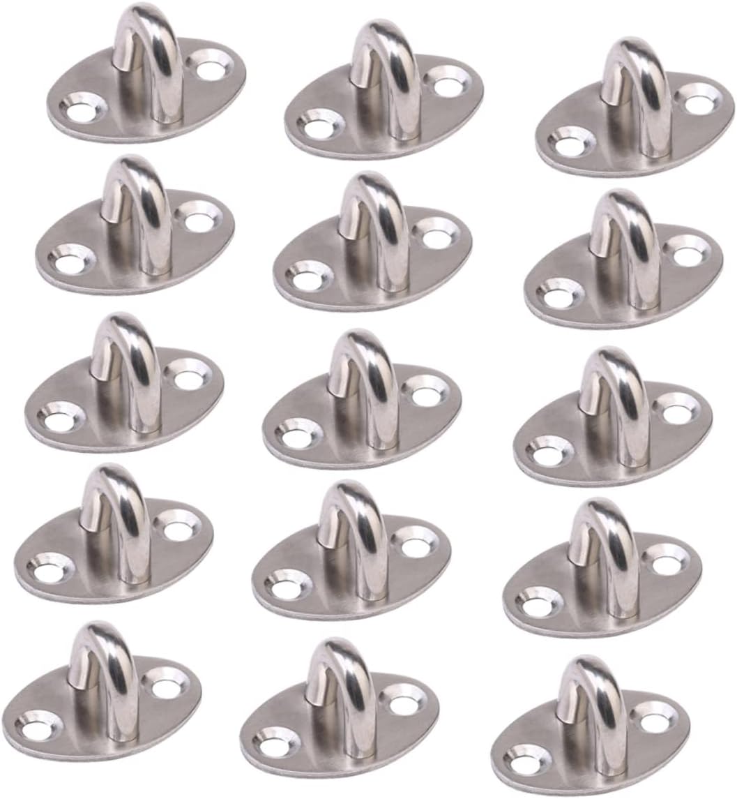  OUNONA Lot De 10 Crochets Multifonctions En Acier Inoxydable Épaissi, Petite Taille, Anneau De Traction Robuste Pour Fixation Murale, Adaptés Au Bureau, Dortoir Et Usage Quotidien