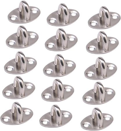  OUNONA Lot De 10 Crochets Multifonctions En Acier Inoxydable Épaissi, Petite Taille, Anneau De Traction Robuste Pour Fixation Murale, Adaptés Au Bureau, Dortoir Et Usage Quotidien