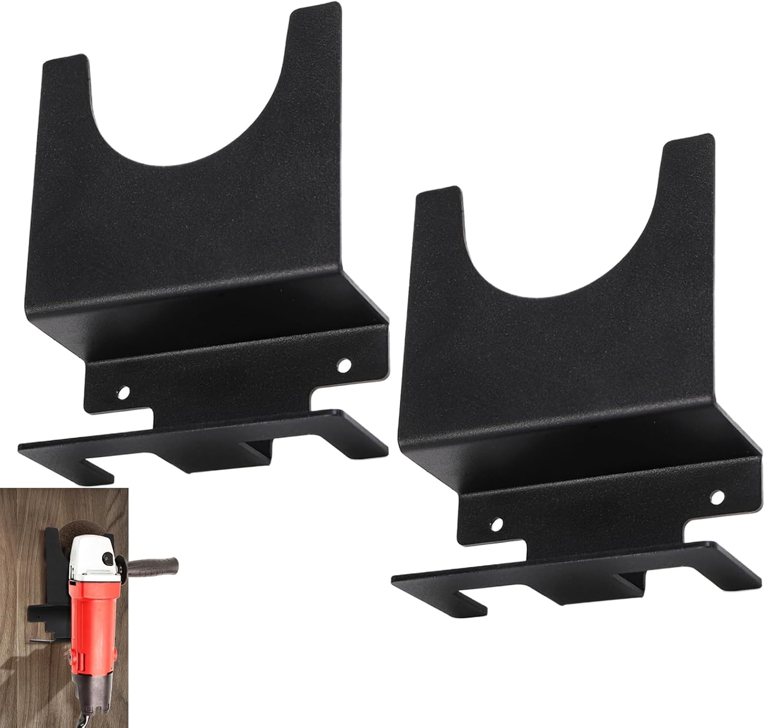 GENERIC Support Mural Pour Meuleuse, Support De Rangement Pour Outils – Pour Meuleuses De 12,7 Cm, Chantier, Maison, Sous-sol, Atelier, Professionnel, Garage