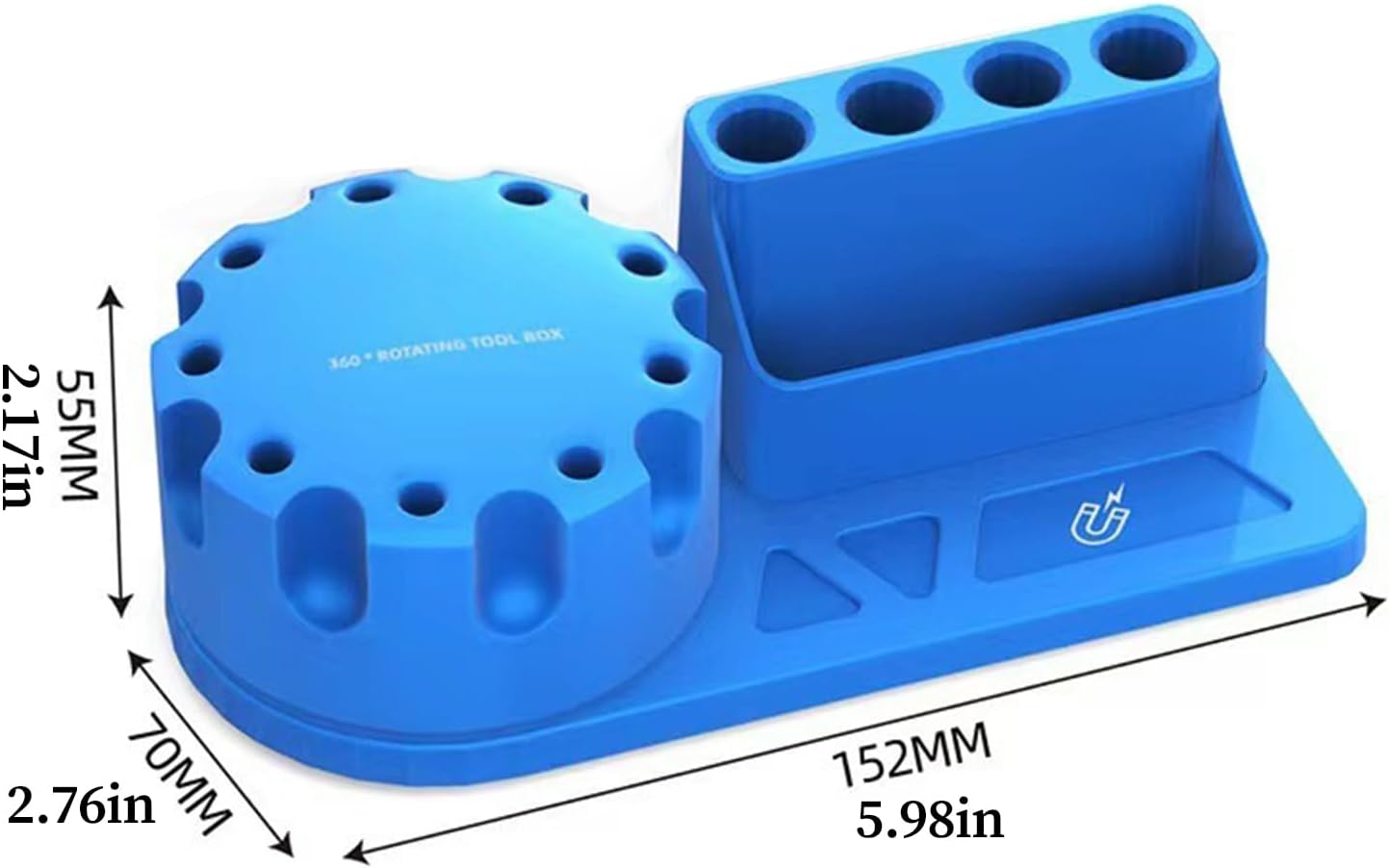  Support Tournevis Polyvalent, Porte-outils Rotatif, Support à Outils De 5,98x2,76x2,17 Pouces Avec Rotation à 360 Degrés, Supportes Rangement Robuste En ABS, Supports Outil Au Design Compact