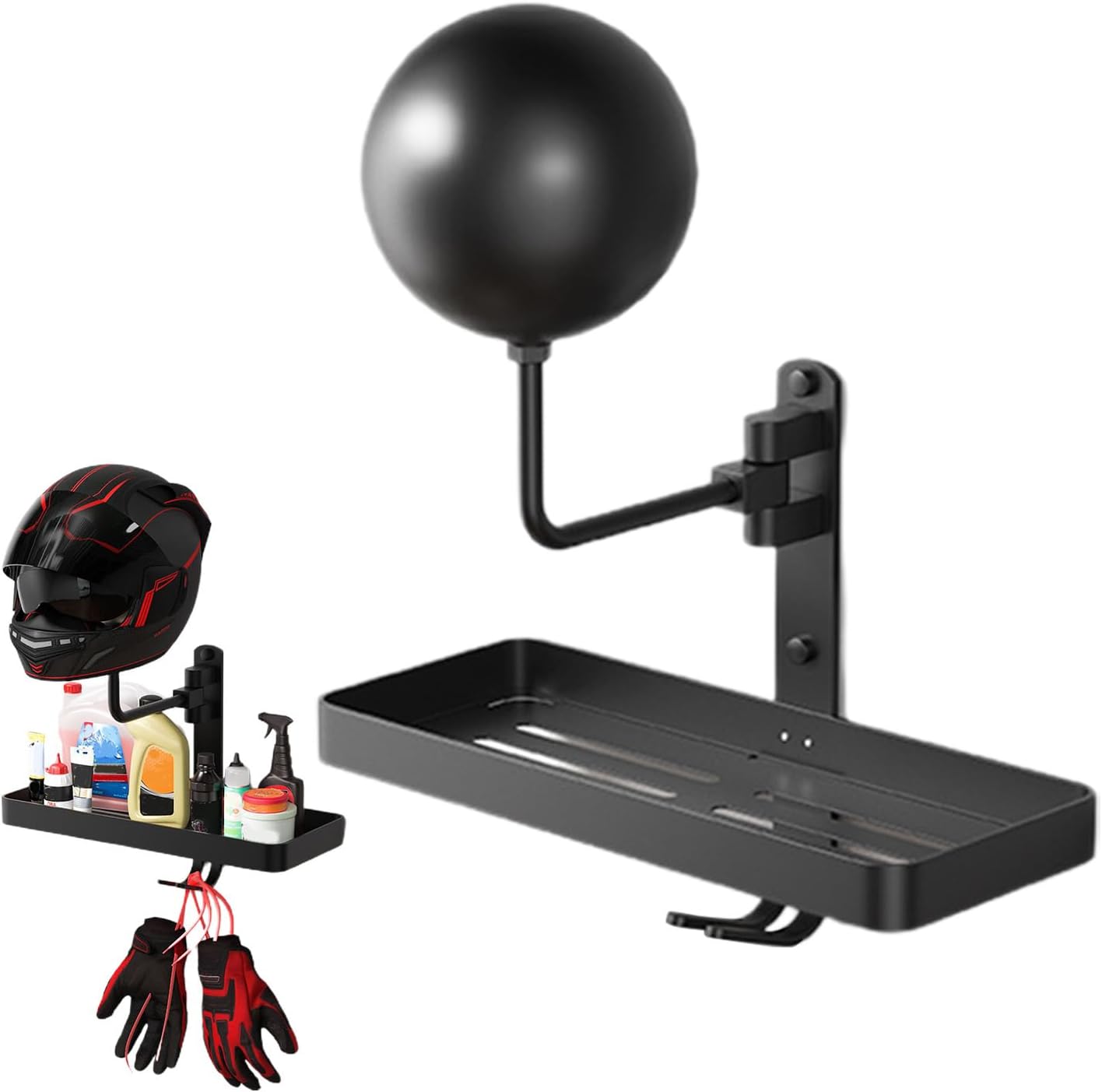  Helmet Holder, Motorcycle Hat Rack, Helmet Stand, Wall Mount Motorcycle Safety Hat Hook, Single And Double Heads Helmet Holder, Motorcycle Accessory Storage For Coats Hats