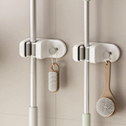  Générique Porte-Balai Mural, Support Adhésif Pour Outils, Porte-Balai Adhésif, Pour Serviette Pelle Brosse Balle De Bain Buanderie Garage Jardin Hôtel
