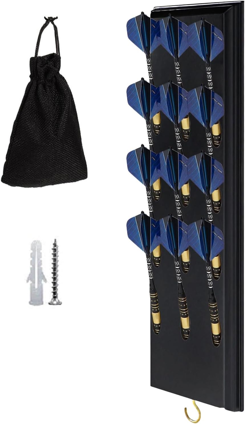 GENERIC Porte-points – Support De Fléchettes – Présentoir En Bois Peu Encombrant, Sac De Rangement Sécurisé, Résultats De Texture En Bois Lisse, Accessoire, Unité Unique, Finition Marron Naturel