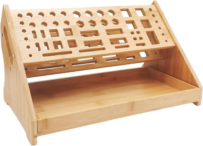  Support à Outils – Support De Tournevis En Bois 53 Trous, Organisateur De Plateau De Rangement, Affichage Compact Pour Outils à Main, Conception Facile D'accès, équipement D'atelier, Pour Garage, Bure