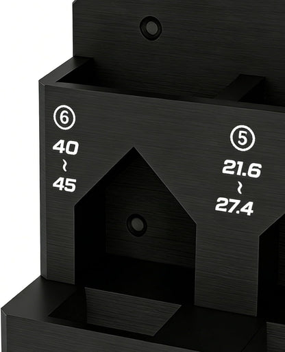  Étagère De Rangement Pour Outils – 6 Emplacements à Fixation Murale, Organiseur D'atelier Avec Support, Accessoires De Vélo Avec Arrangement, Pince Durable, Design Robuste Pour Garage, Abri De Jardin