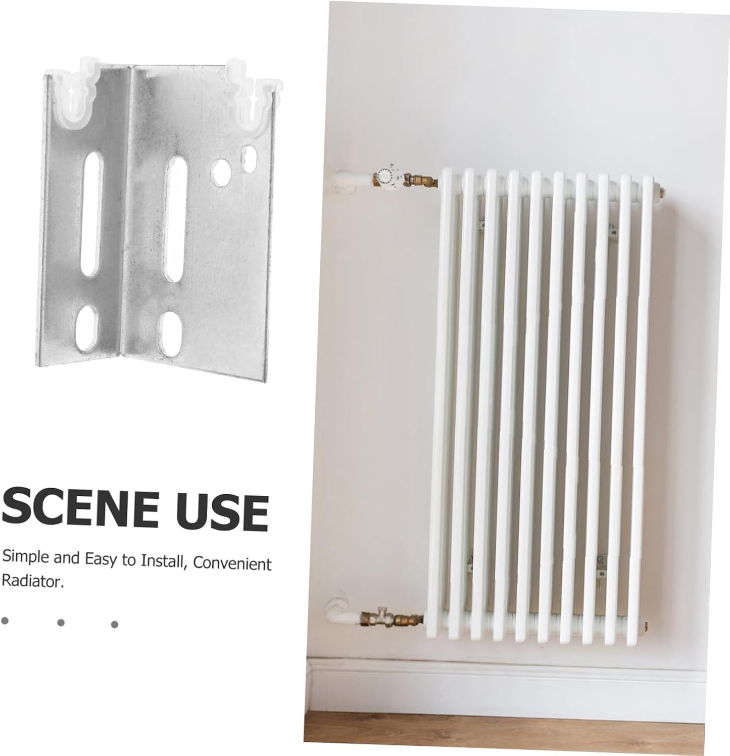  Gatuida Supports D'échelle Pour Mur De Garage En Acier Galvanisé Pour Radiateurs Panneaux Capacité De Charge Montage Mural Pour Système De Chauffage